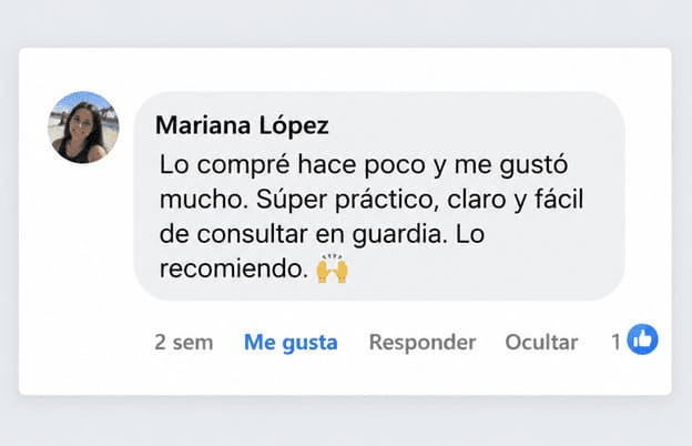 Reseña visual de una usuaria de la guía